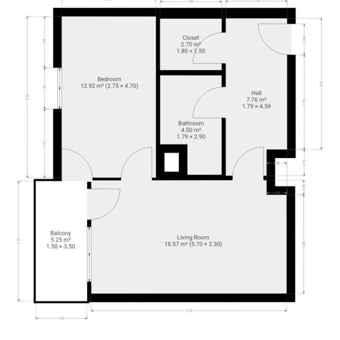 Pronájem bytu 2+kk 50 m2 - Photo 1
