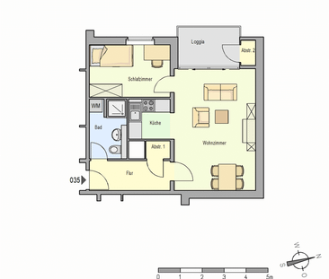 3-Zimmer-Wohnung in Düsseldorf-Lörick (unrenovierte Übergabe) - Photo 4