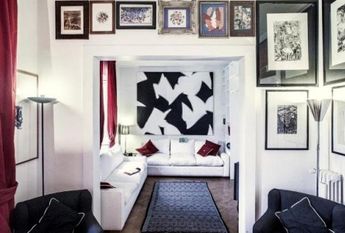 Prati: Spacious, tastefully furnished 1 bedroom, living, study, kitchen and bath. Located in beautiful building on high floor. Bright, silent, near services, metro and center. #1709