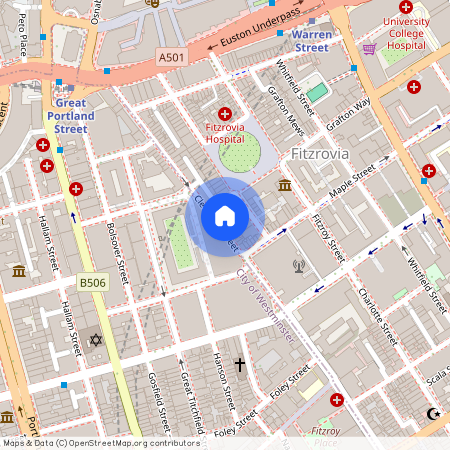 Cleveland Street, Fitzrovia, W1T