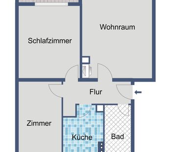 Modernisierte Balkonwohnung im 2. Obergeschoss - Photo 1