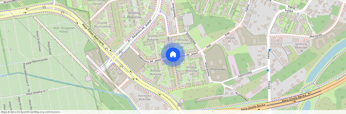 ul. Dywizjonu AK "Jeleń", Siekierki, Mokotów, Warszawa, mazowieckie