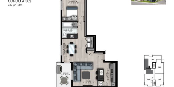 3½|Internet|Stationnement|Ascenseur - Photo 3