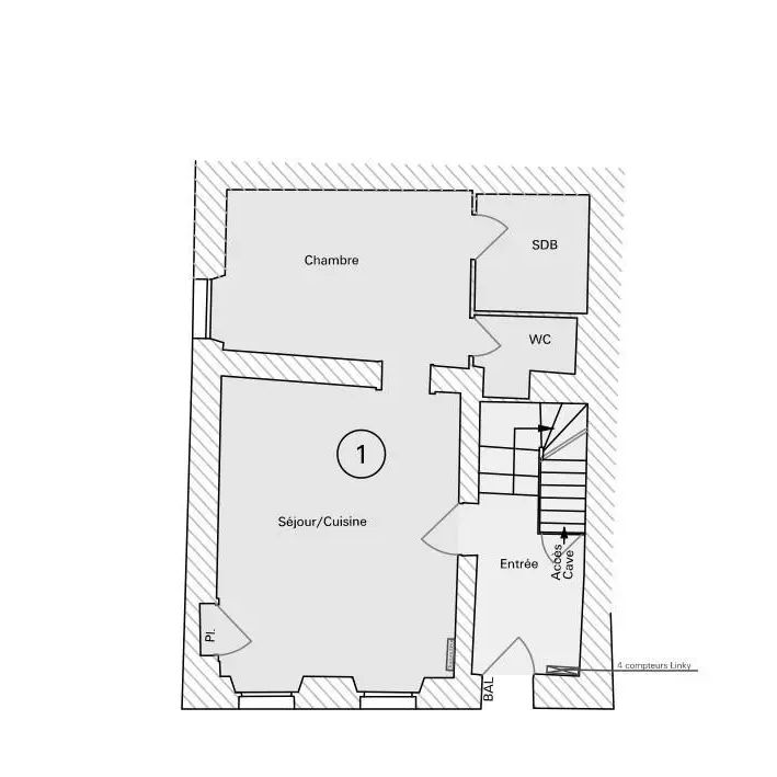 Appartement à louer 2 pièces 45m² - Photo 2