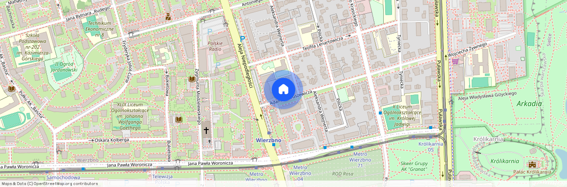 ul. Adama Naruszewicza, Wierzbno, Mokotów, Warszawa, mazowieckie