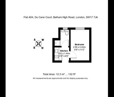 Studio Flat, Du Cane Court, SW17 - Photo 2