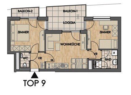 3-Zimmer-Wohnung mit Loggia - ab sofort zu mieten in 1100 Wien Oberlaa - Photo 5