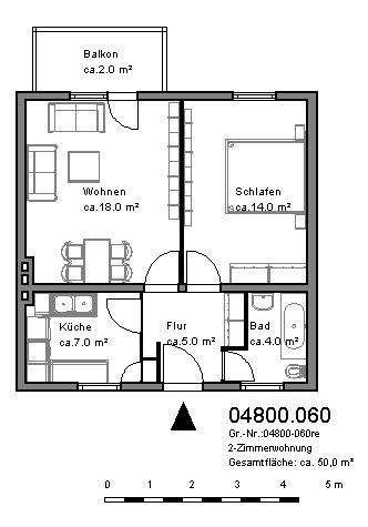 Zu sofort! Gemütliche 2-Zimmer-Wohnung mit Balkon und Tageslichtbad - Photo 4