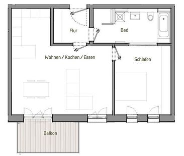 Neubau-Erstbezug! Charmante 2-Zimmer-Wohnung mit Loggia! - Photo 4