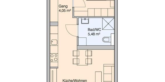 Geförderte Wohnung | helle 2- Zimmerwohnung mit Terrasse - Photo 3
