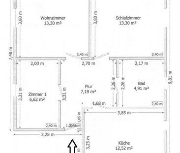 2,5-Zi. DG-Wohnung im 3 Fam. Haus Nürnberg - Gaismannshof / Wohnung... - Photo 1