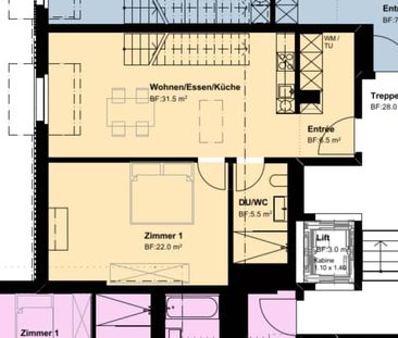 2.5 Zimmer, 88 m², 3. Stock - Photo 6