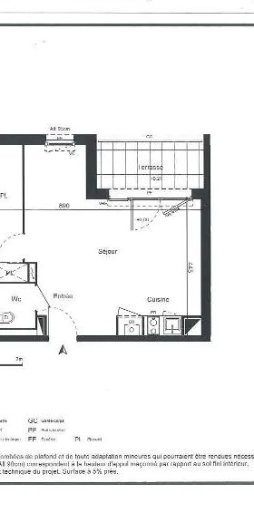 Appartement à louer 2 pièces 46.4m² - Photo 1