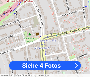 Unterrath: Helle 1-Raum-Wohnung mit Balkon in zentraler Lage! - Foto 1