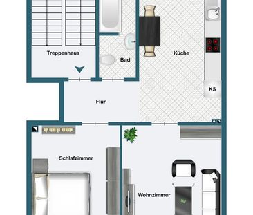 attraktive Wohnung in zentraler Lage inkl. moderner Einbauküche - Foto 6