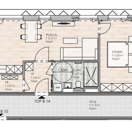 Erstbezug: 2-Zimmer Wohnung im 2. OG / Top B14 - Foto 4