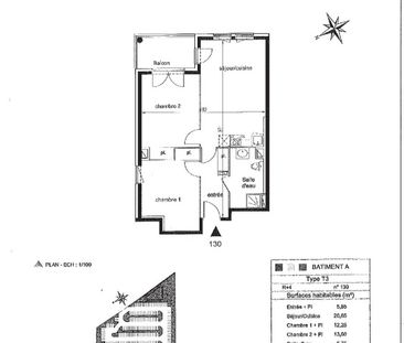 Location Appartement 3 pièces 58m² CORNEBARRIEU 31700 - Photo 1