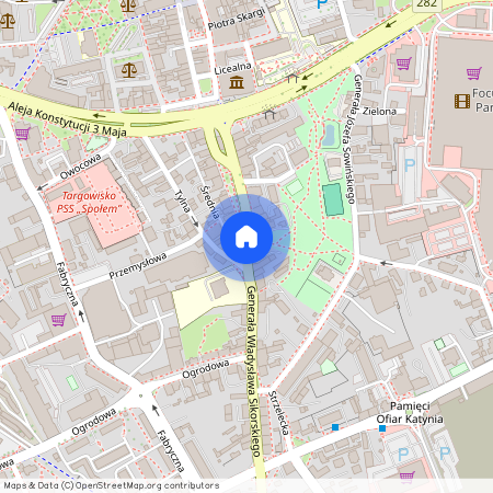 ul. gen. Władysława Sikorskiego, Centrum, Zielona Góra, lubuskie