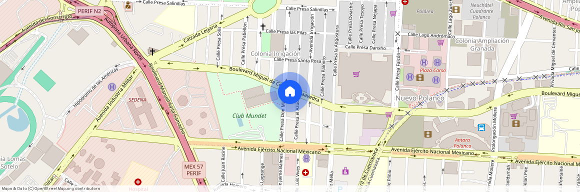 Renta de departamento Blvd. Miguel de Cervantes Saavedra 498, Col. Irrigación, Miguel Hidalgo, 11500 Ciudad de México, CDM #498, Colonia Irrigación, C.P. 11500, Df / Cdmx