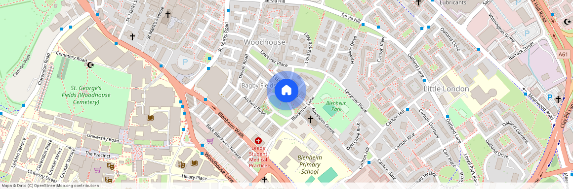 Flat 3, 8 Blenheim Square, Leeds, LS2 9AR., Leeds .