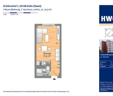 1-Raum-Wohnung für Studierende - zur Nachmiete ab Mai 2026 gesucht - Photo 3