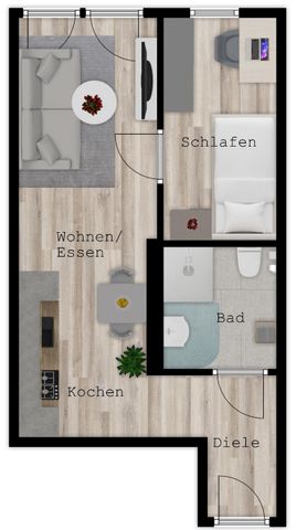 2-Zimmer Wohnung mit ebenerdiger Dusche und Aufzug direkt im Zentrum von OB-Sterkrade - Foto 5