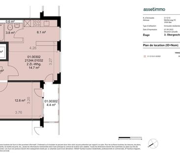 Modern 2-room apartment, quiet and with a view - Photo 1