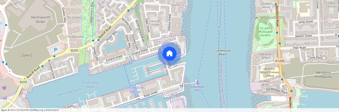 Professional house share situated in a riverside development, next to Greenland Docks, Surrey Quays, South East London