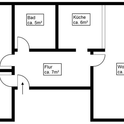 3 Raum-Wohnung mit Balkon - Foto 3