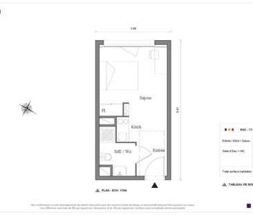 Location Appartement 1 pièce 19m² AUZEVILLE TOLOSANE 31320 - Photo 2