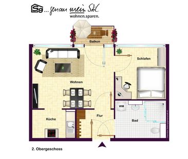 Ab August frei: Apartment im Wohnpark "Am Bernsdorfer Bad" - Photo 1