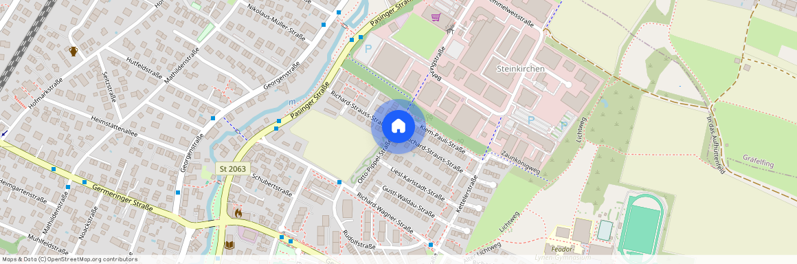 Richard-Strauss-Straße, 82152 Planegg ca. 11, 9 km west of Munich-center