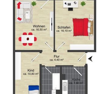 Gepflegte Etagenwohnung mit Balkon – Ihr neues Zuhause in bester Lage - Foto 1