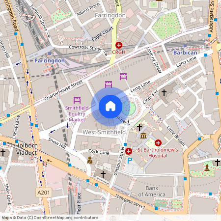 West Smithfield, Clerkenwell, EC1A, London