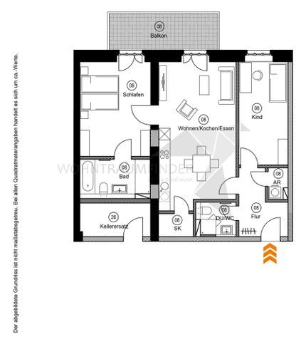 Erstbezug! 3-Raum-Wohnung mit zwei Bädern, Balkon, TG-Stellplatz und Speisekammer - Photo 2