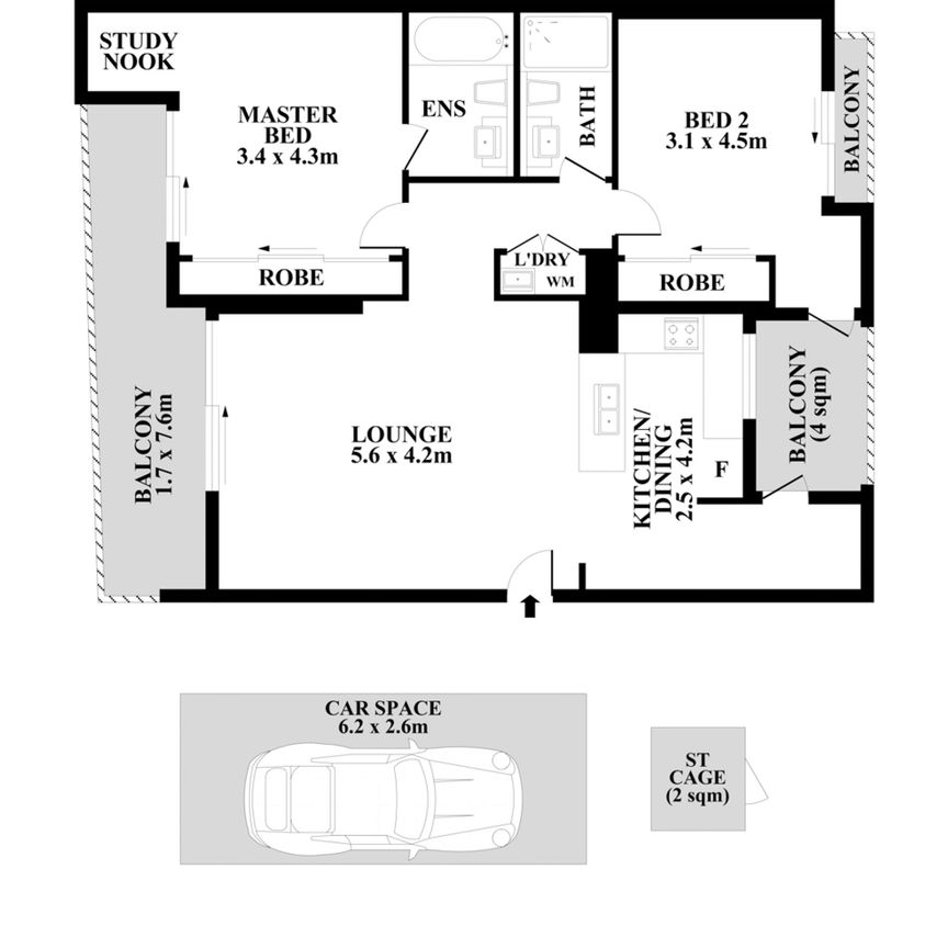 Spacious 2 Bed + 2 Bath + 1 Parking Apartment in the Heart of Burwood! - Photo 1