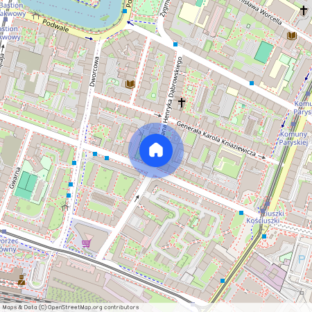 ul. gen. Jana Henryka Dąbrowskiego, Przedmieście Oławskie, Krzyki, Wrocław, dolnośląskie