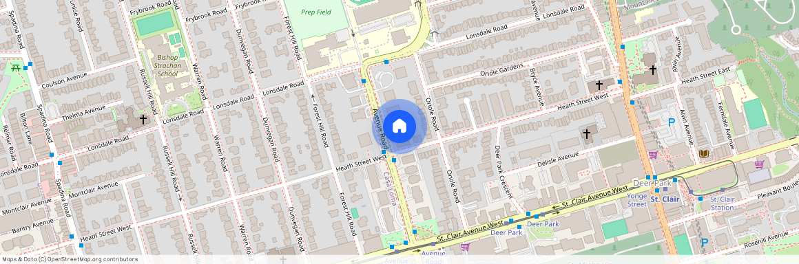 585 Avenue Road, Toronto, Ontario, M4V 2K5 (St. Clair Ave W & Oriole Pkwy)