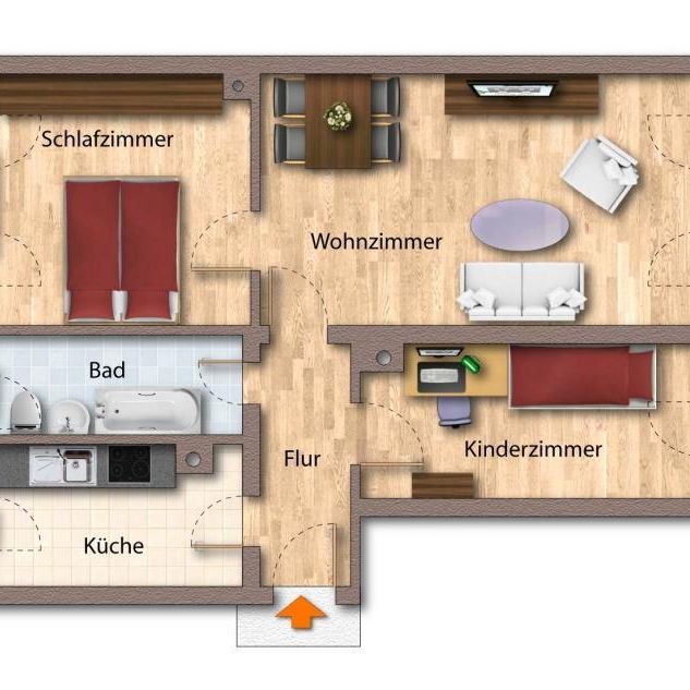 3-Raum-Wohnung in Zeulenroda-West - Foto 2
