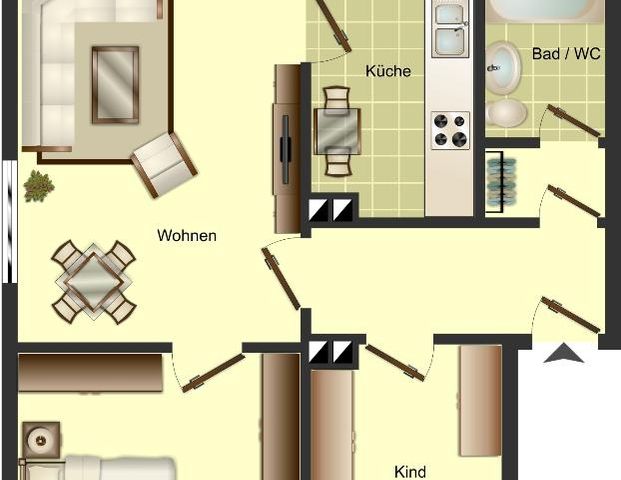 3-Zimmer-Wohnung in Gronau Gronau - Photo 1