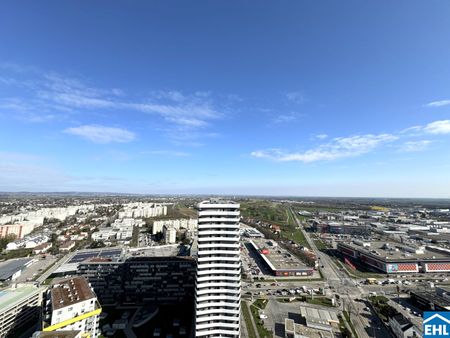 Topmoderne 2 Zimmerwohnung im 29.Stock mit Blick über Wien - Foto 4