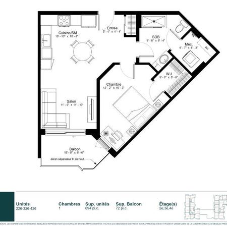 Aera St-Hilaire - Condo 3 1/2 disponible 1er juin 2026 à loyer - appartement / logement - Photo 3