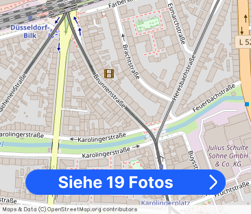 EXKLUSIV BRUNNENSTRAßE NÄHE BILKER ARCADEN GROßER BALKON WANNENBAD ... - Foto 1