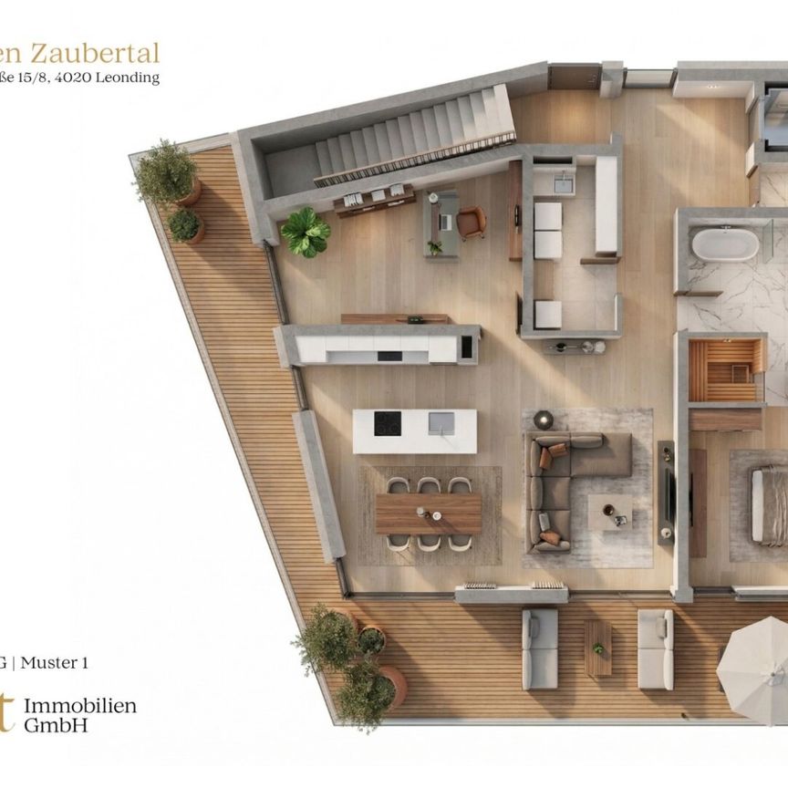 PARKVILLEN Zaubertal - Exklusive Wohnung mit hochwertiger Ausstattung in Leonding zu vermieten! - Foto 1