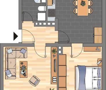 Demnächst frei! Schöne 2-Zimmer-Wohnung in Kiel - Photo 4