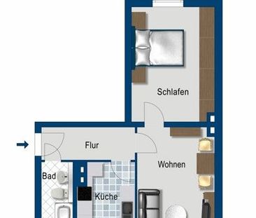 Schöner Wohnen: günstige 2-Zimmer-Wohnung - Foto 4