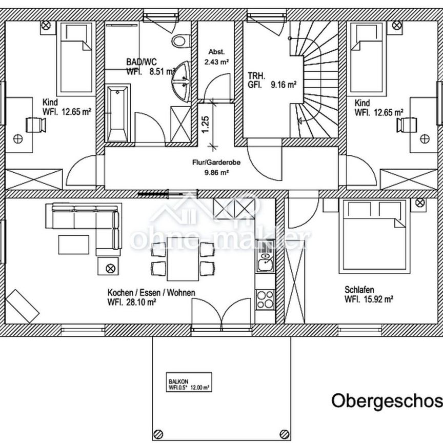 Exklusive Neubau 4-Zimmer Obergeschosswohnung mit Balkon - Photo 1