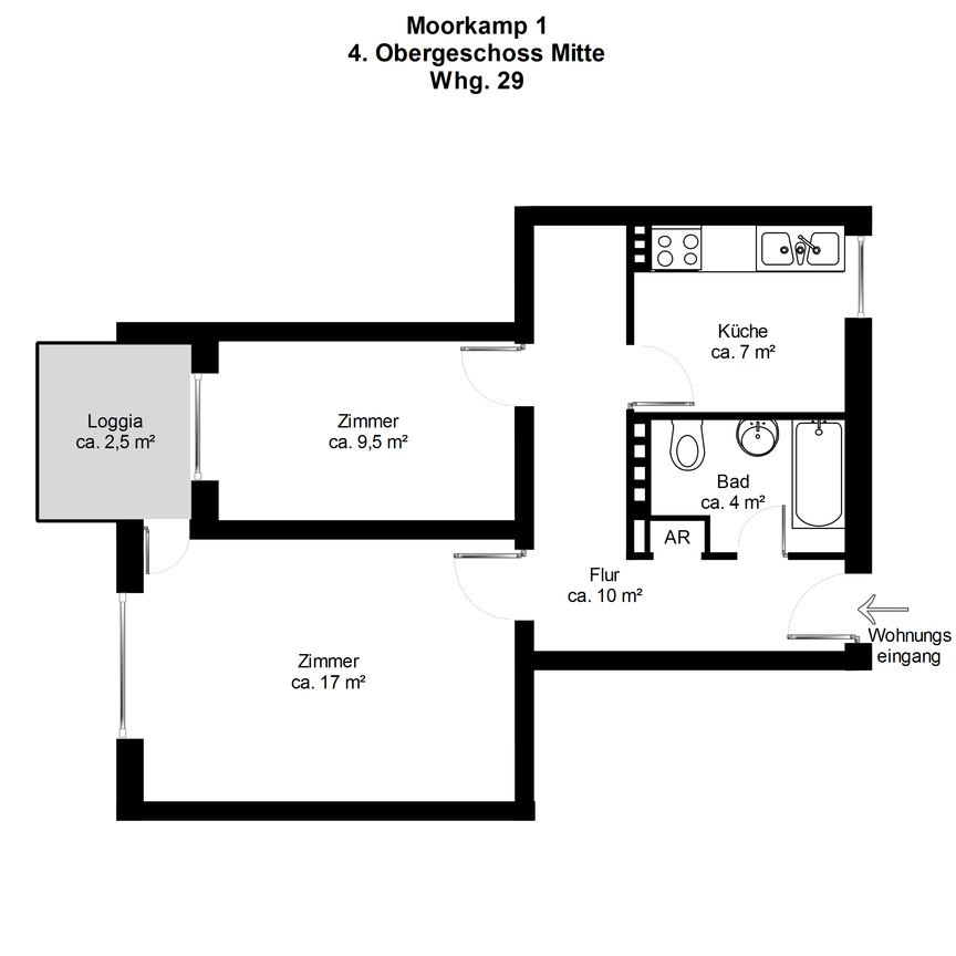 Gepflegte Wohnung in guter Lage - Photo 1