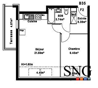 T2 AVEC TERRASSE ET PARKING - Photo 5