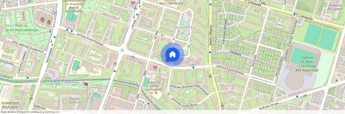 Radom, Osiedle, Xv-Lecia, gen., Józefa, Bema